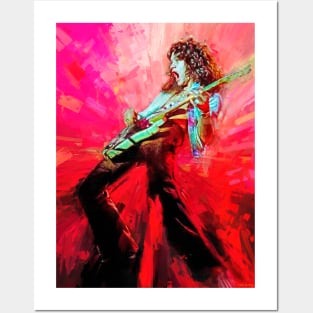 eddie van halen on Fire Posters and Art